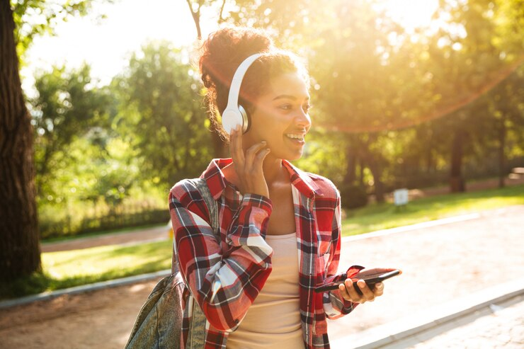 youtube premium person listening to music
